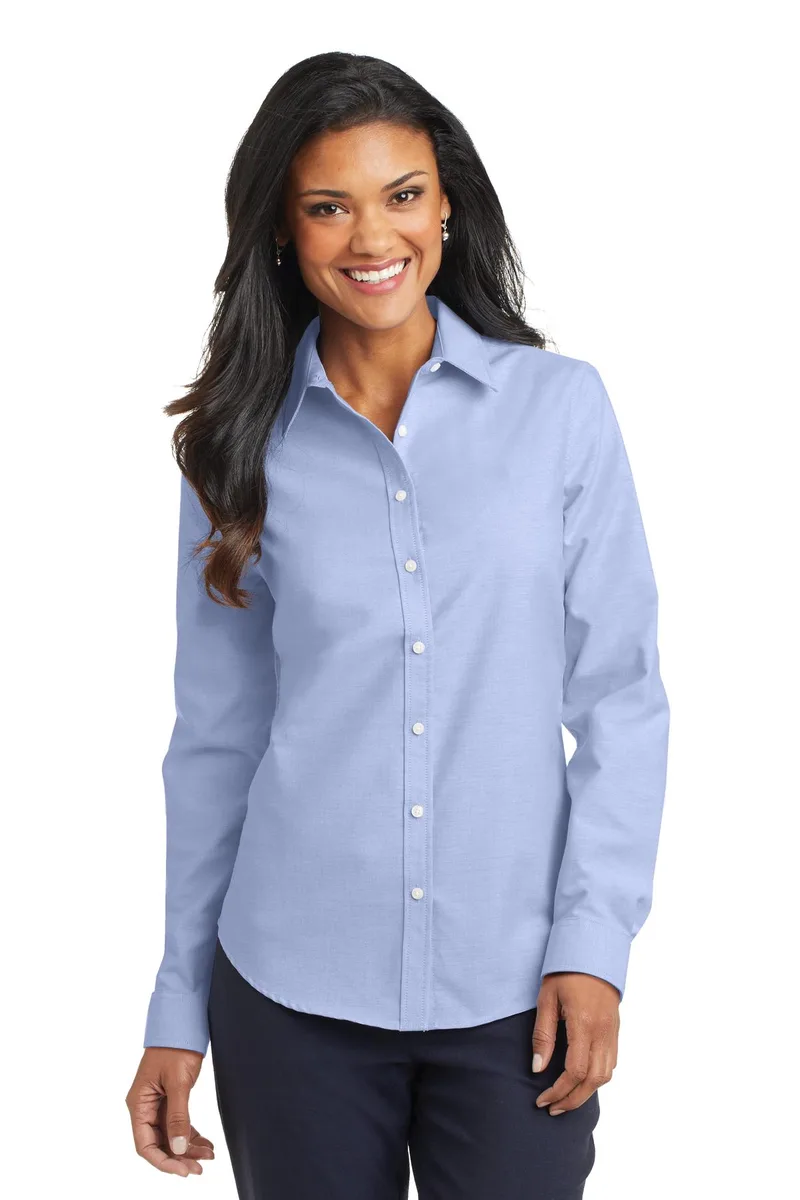Port Authority® Women's SuperPro™ Oxford Shirt. view 3