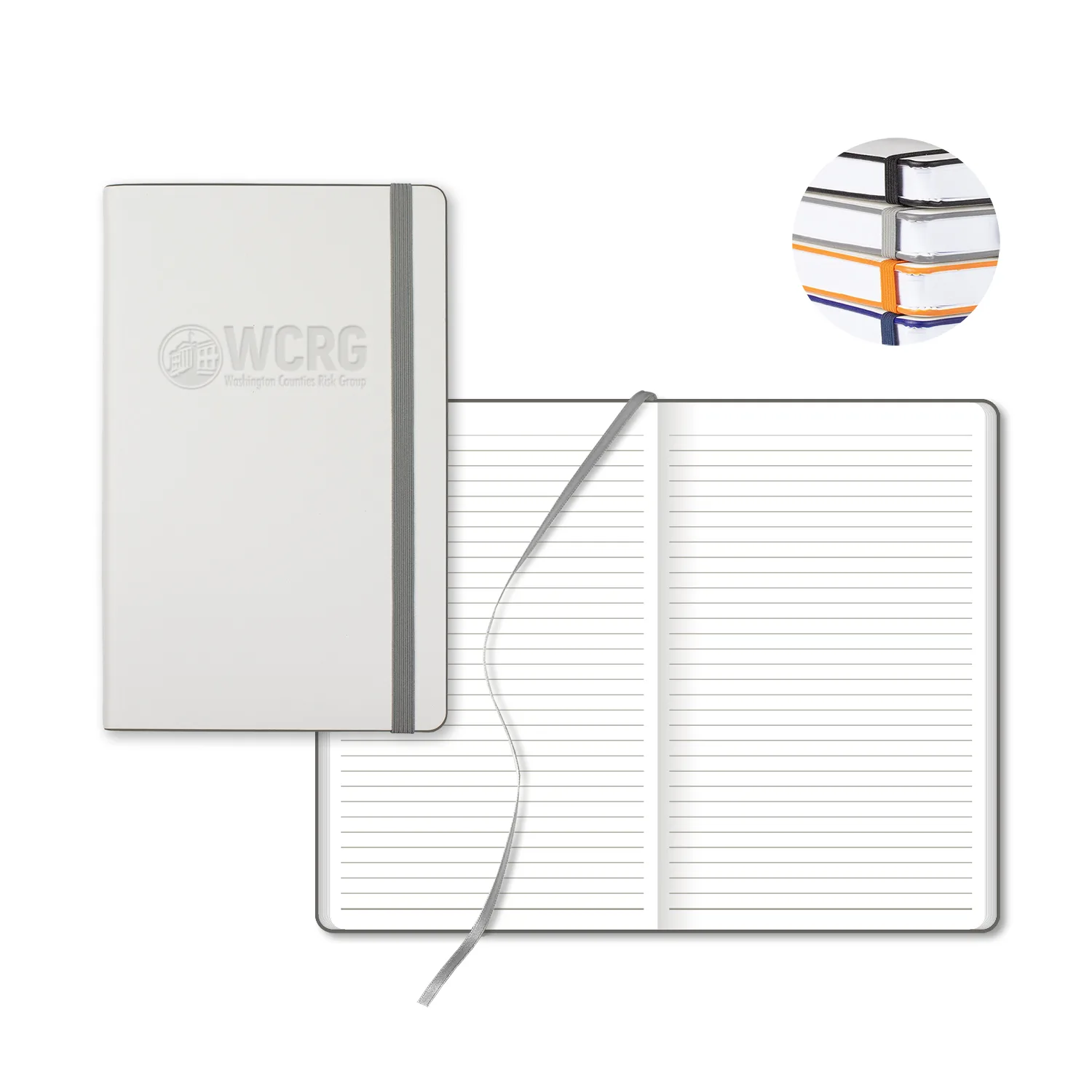 Castelli White Laser Medio Lined White Page Journal view 7