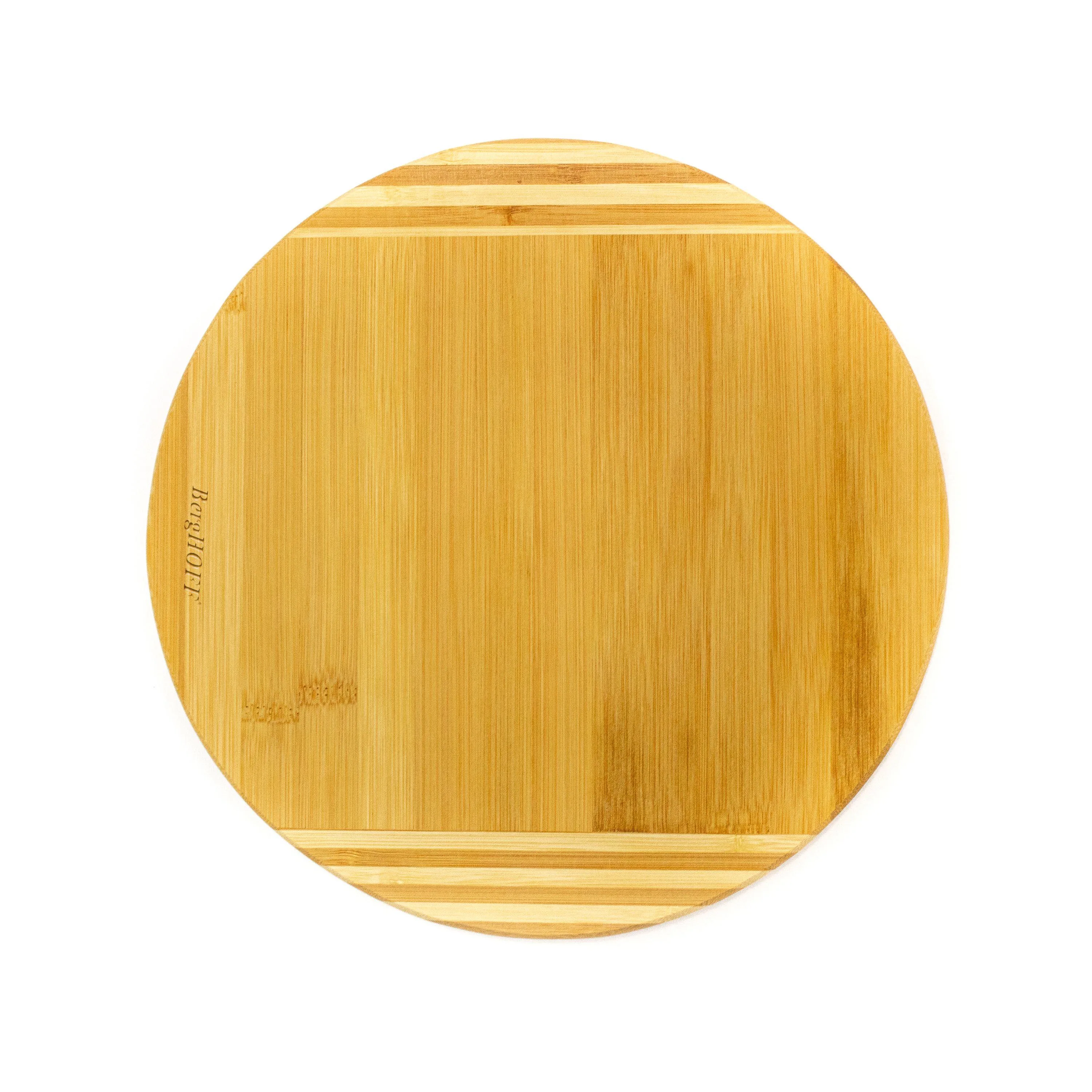 BergHoff Bamboo Round Cutting Board, Striped, 11.8X0.6"