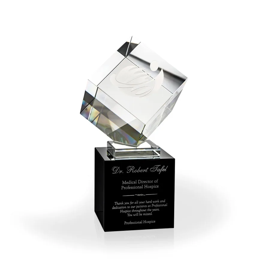 Ingot Crystal Cube Award - Large