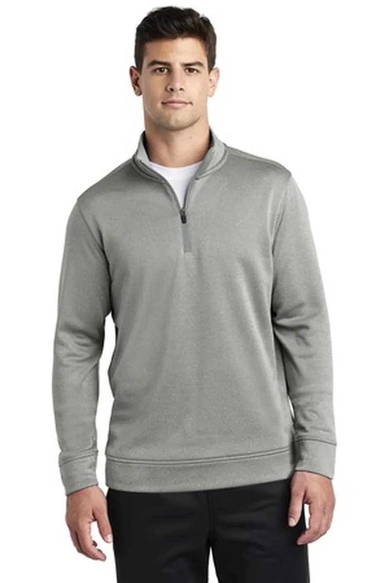 Sport-Tek ® PosiCharge ® Sport-Wick ® Heather Fleece 1/4-Zip Pullover.