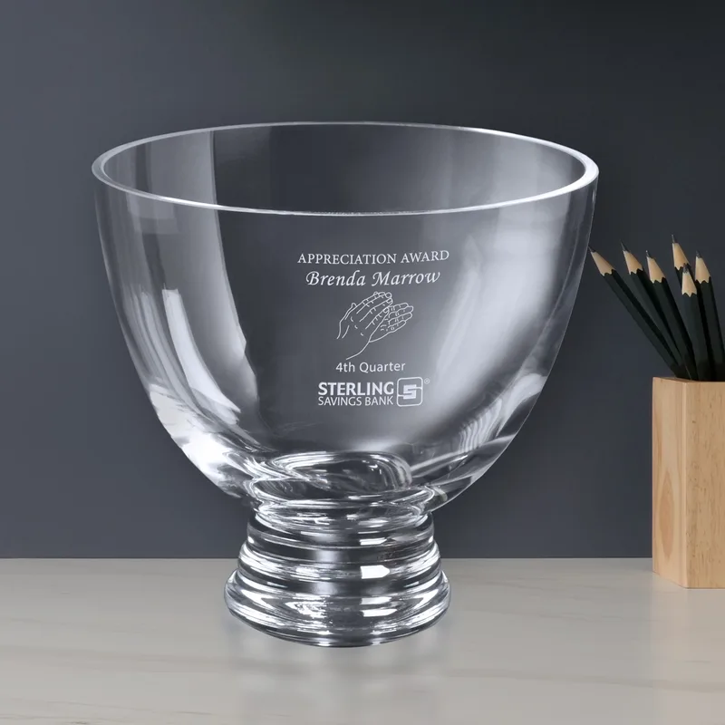 Clear Pedestal Bowl 8-1/2" Dia.