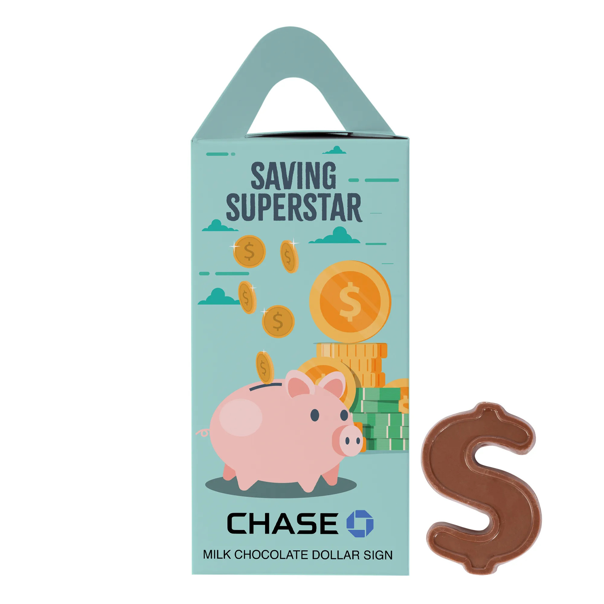 Tote Box with 1 oz Milk Chocolate Dollar Signs view 3
