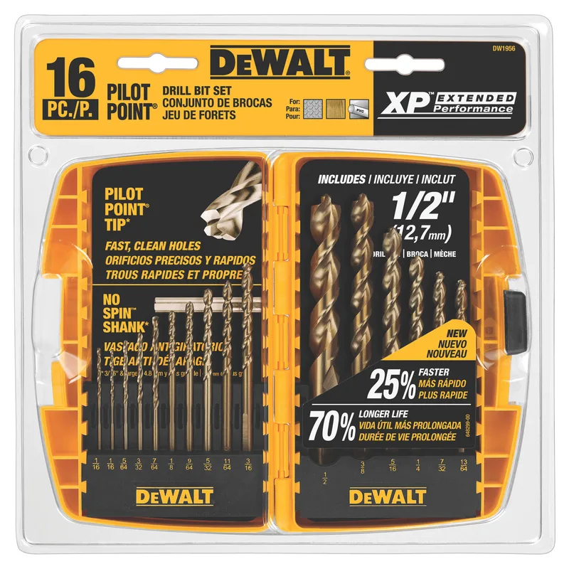 DeWalt 16Pc Pilot Point Drill Bit Set