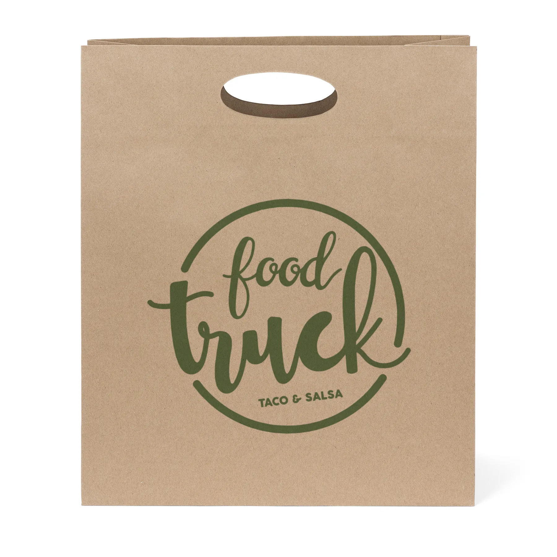 Karen - Eco Die Cut Shoppers - Flexo Ink Print (12" x 5" x 14")