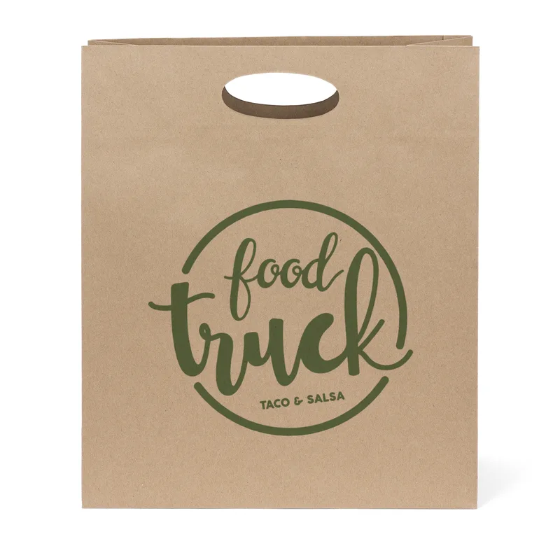 Karen - Eco Die Cut Shoppers - Flexo Ink Print (12" x 5" x 14")