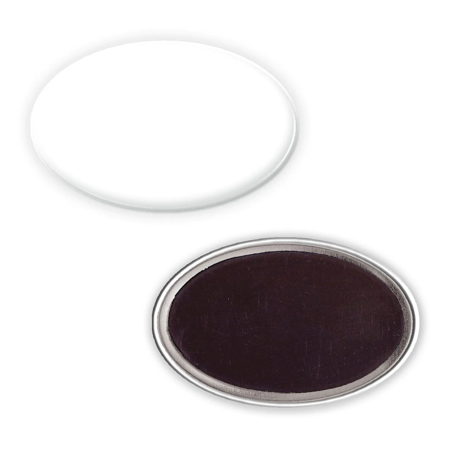 Oval Button w/ Magnet view 2