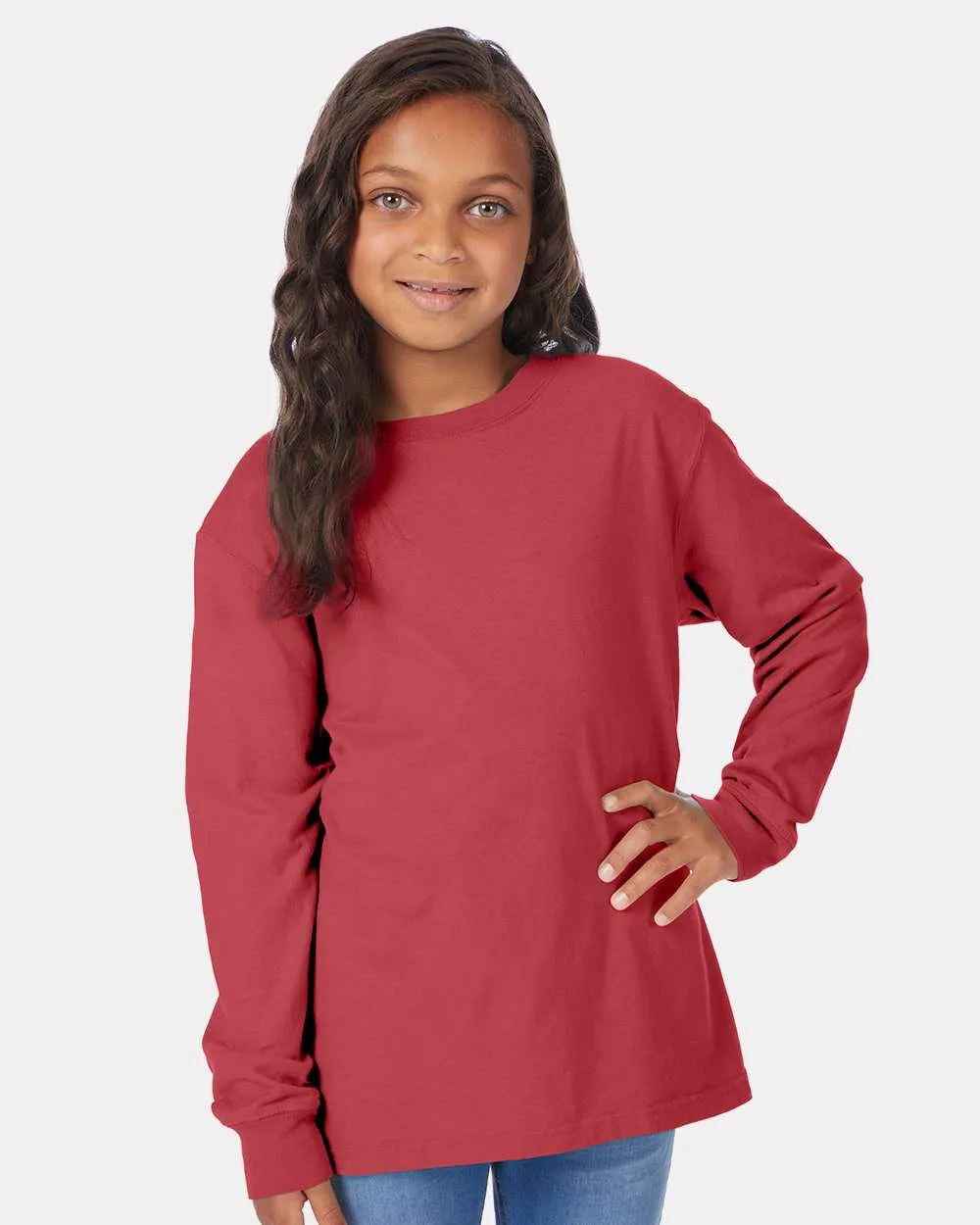 ComfortWash™ by Hanes® - Garment-Dyed Youth Long Sleeve T-Shirt view 3
