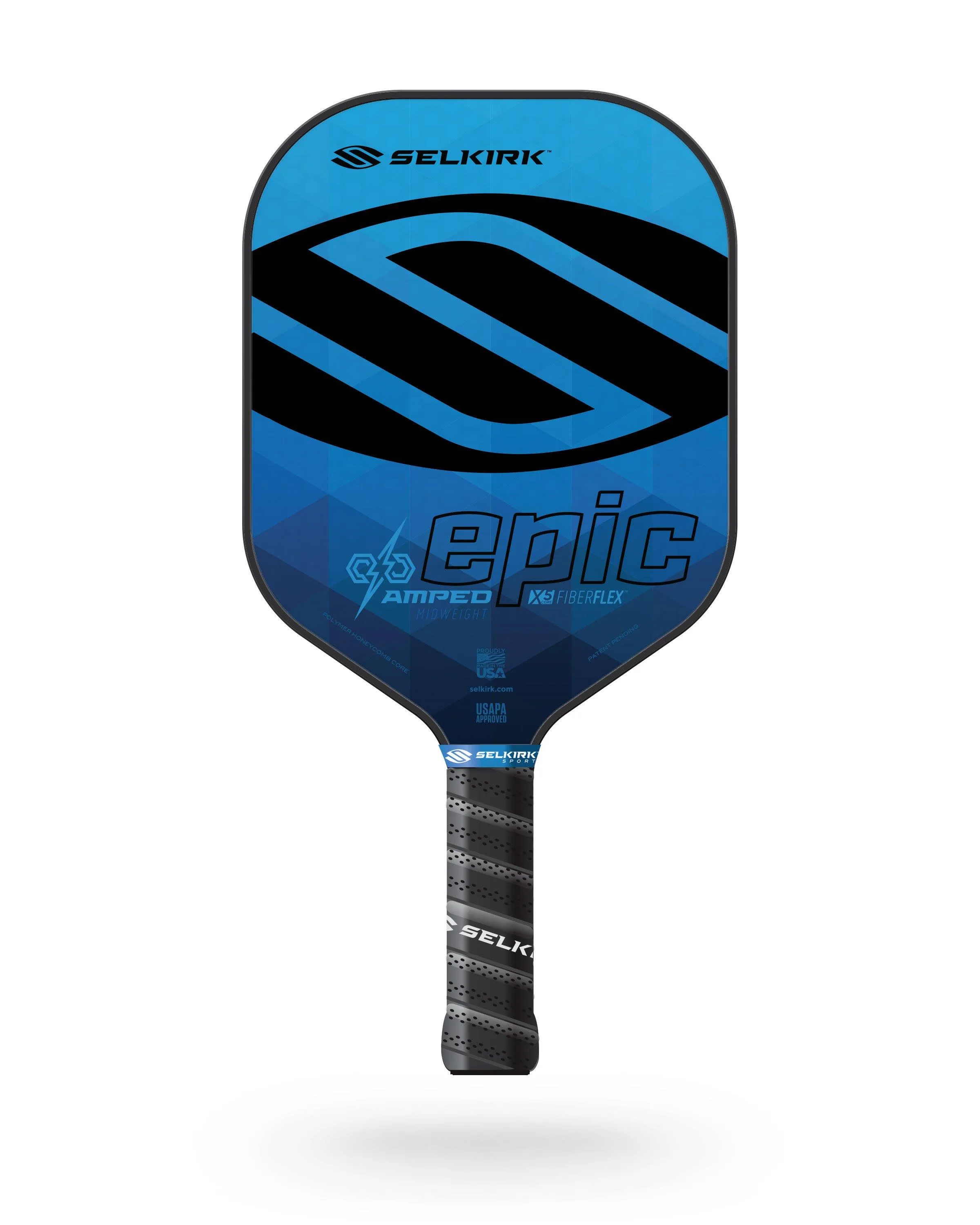 Selkirk Amped Epic Midweight Sapphire Blue Pickleball Paddle