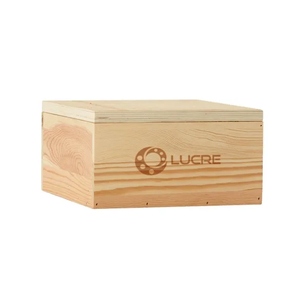 8" x 8" x 3.5" Large Square Wooden Box view 2