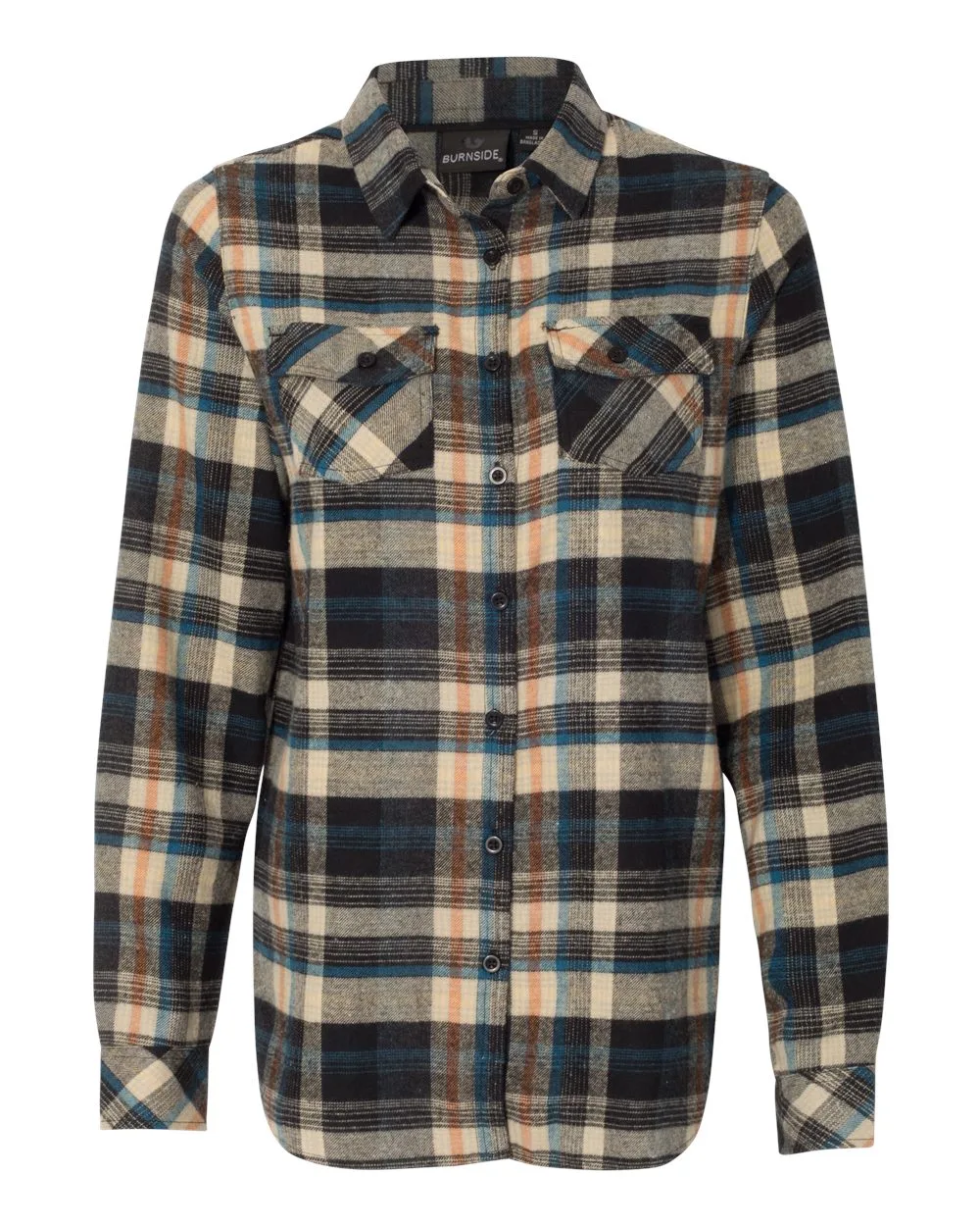 Burnside® Women's Yarn Dyed Long Sleeve Flannel Shirt view 4