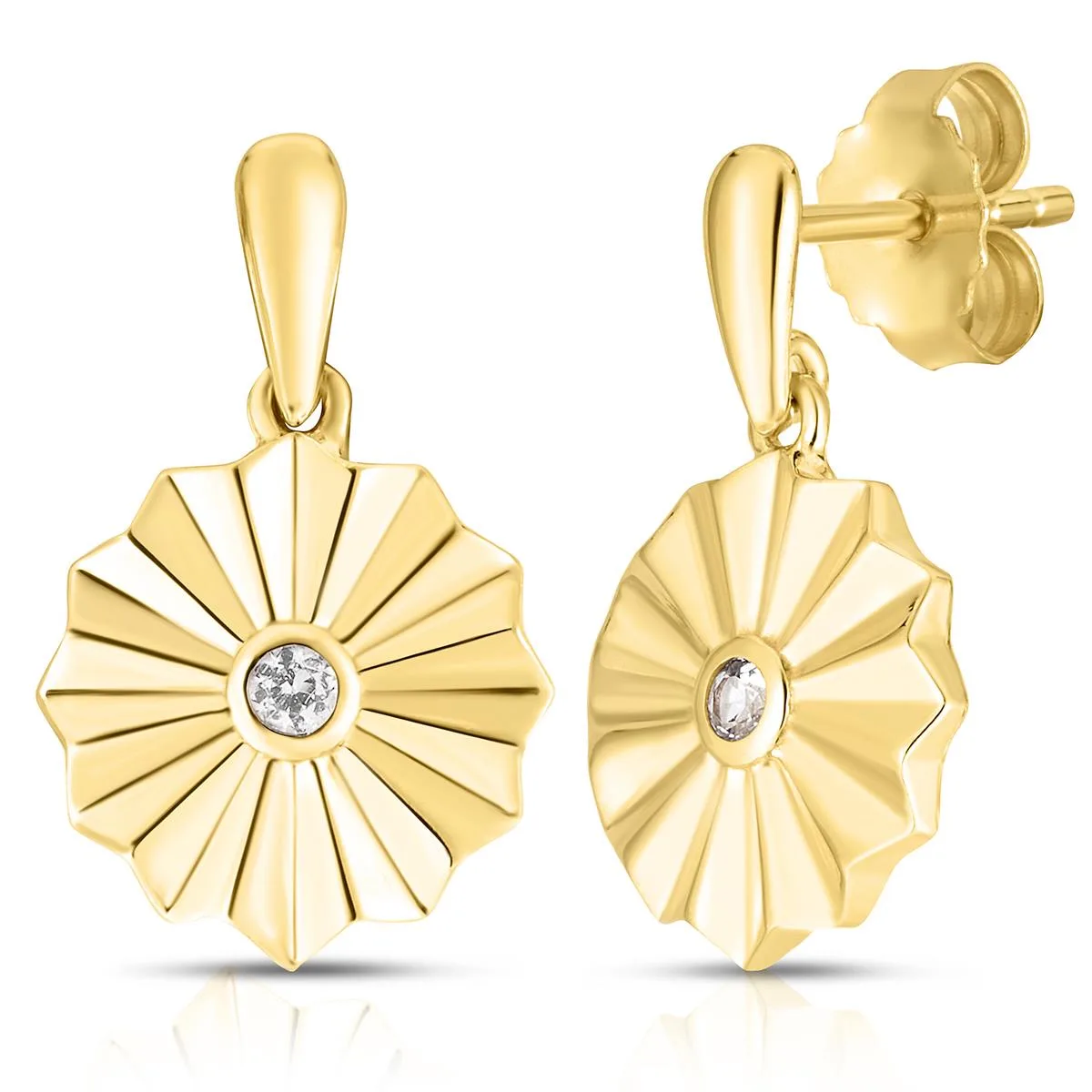Jilco Inc White Topaz Vermeil Earrings