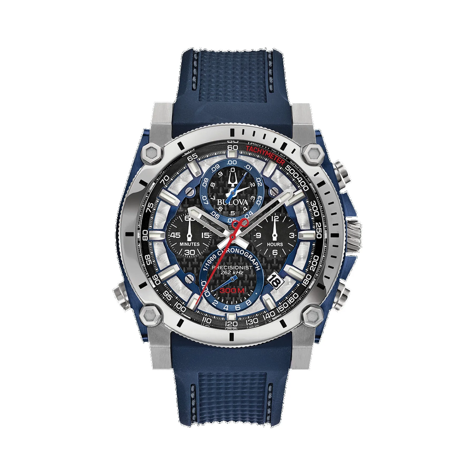 Bulova Men's Icon Chronograph Blue Strap Watch