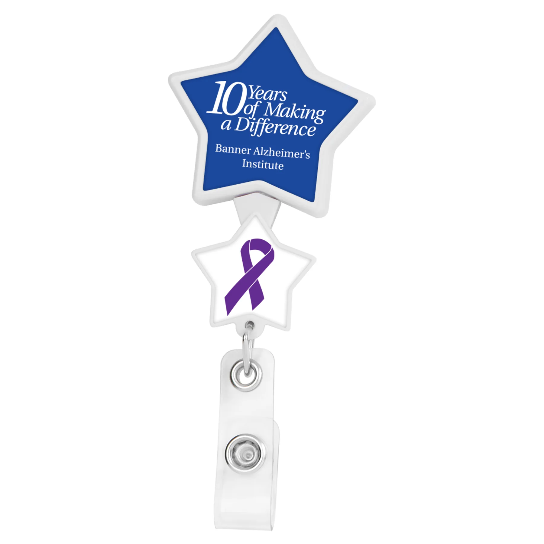 Double Up Star Retractable Badge Reel view 4