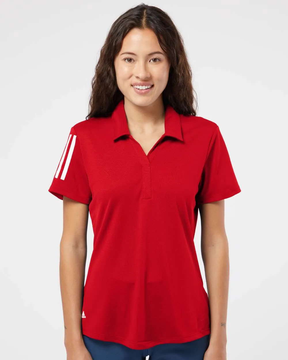Adidas® Women's Floating 3-Stripes Polo view 5
