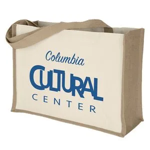 Josephine™ - Natural Tote - Screen Print (17" x 6" x 12") view 2