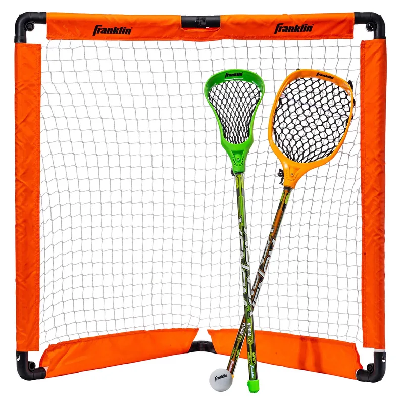 Franklin Sports Youth Lacrosse Set - Insta-Set Goal & Sticks
