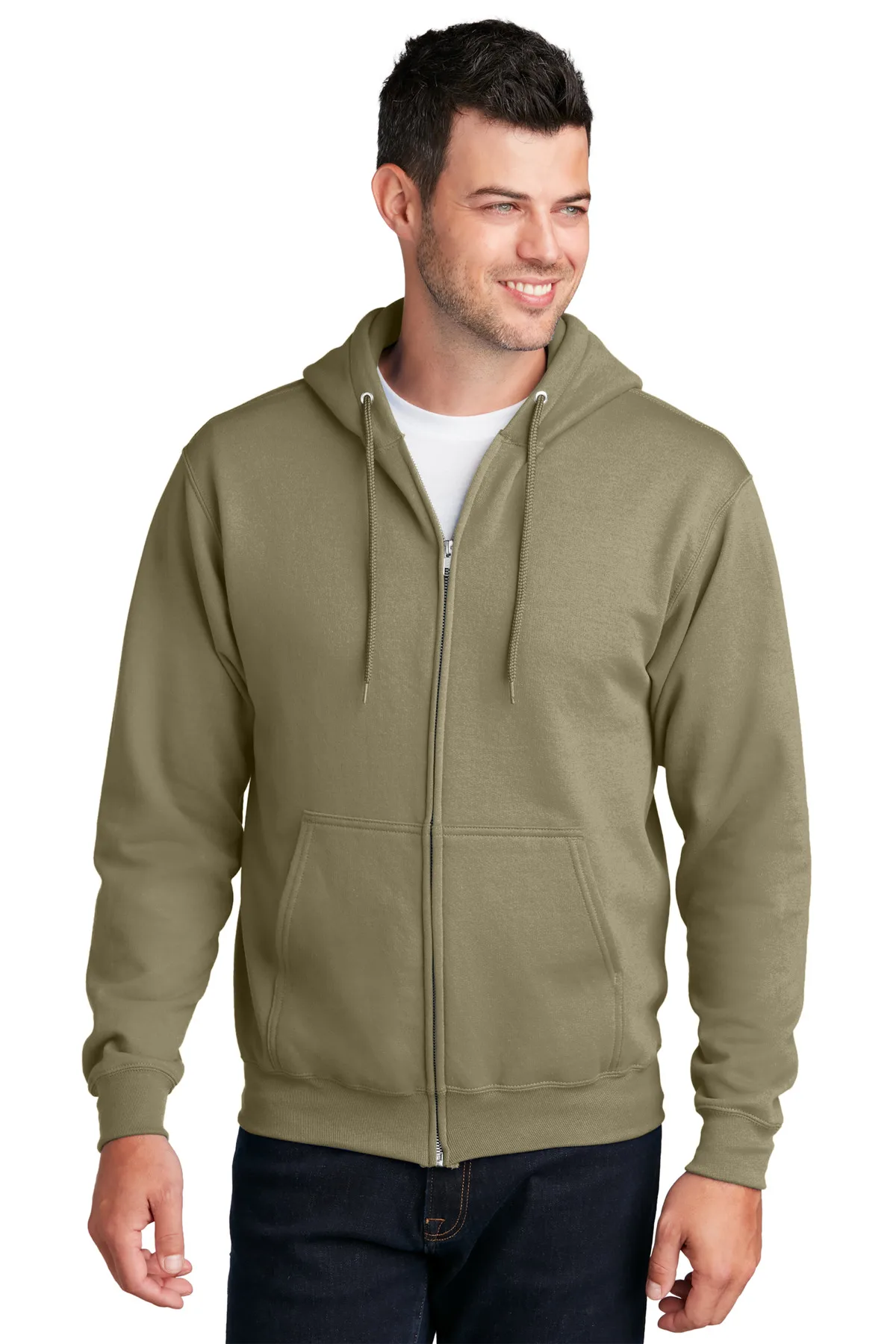 Port & Co™ Core Fleece Full-Zip Hooded Sweatshirt. view 6