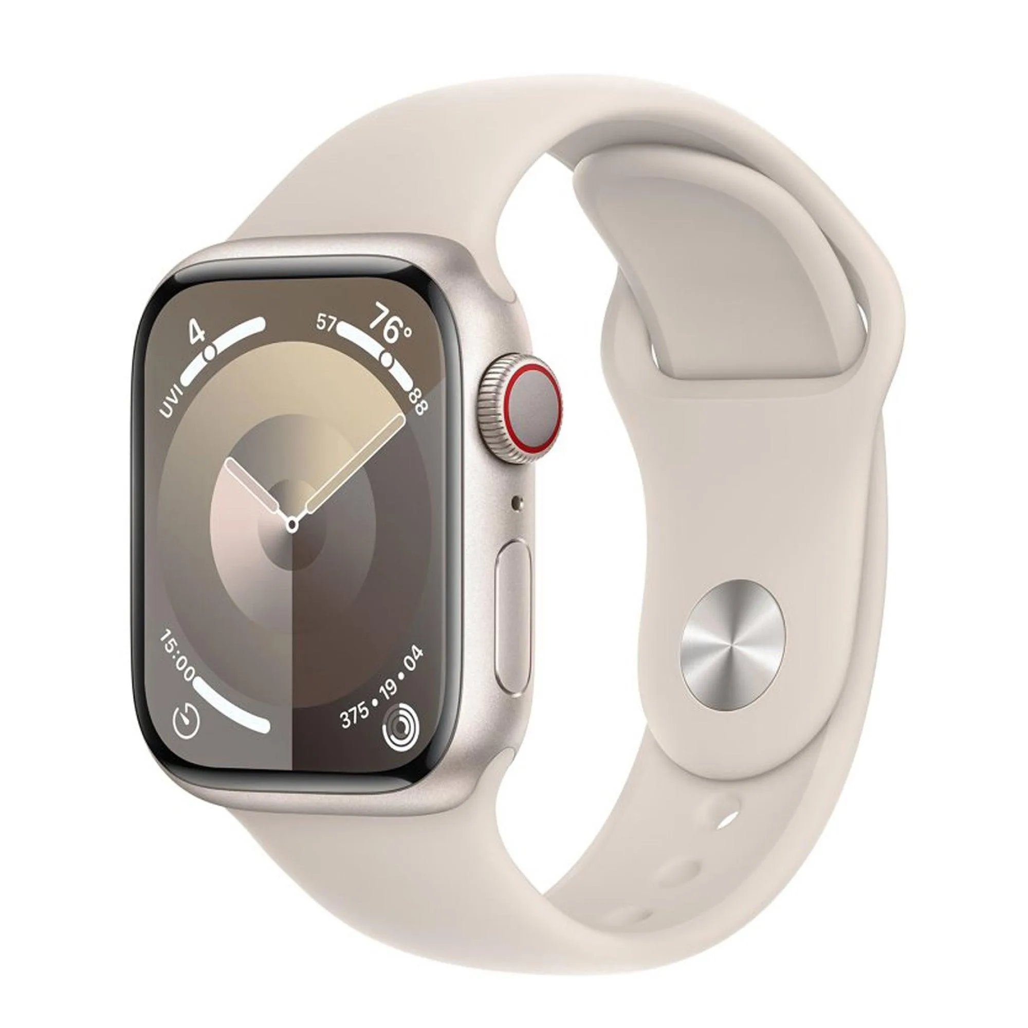 Apple Watch Series 9 Gps + Cell 41Mm Starlight Alum Case W/ Starlight S/M Sport Band
