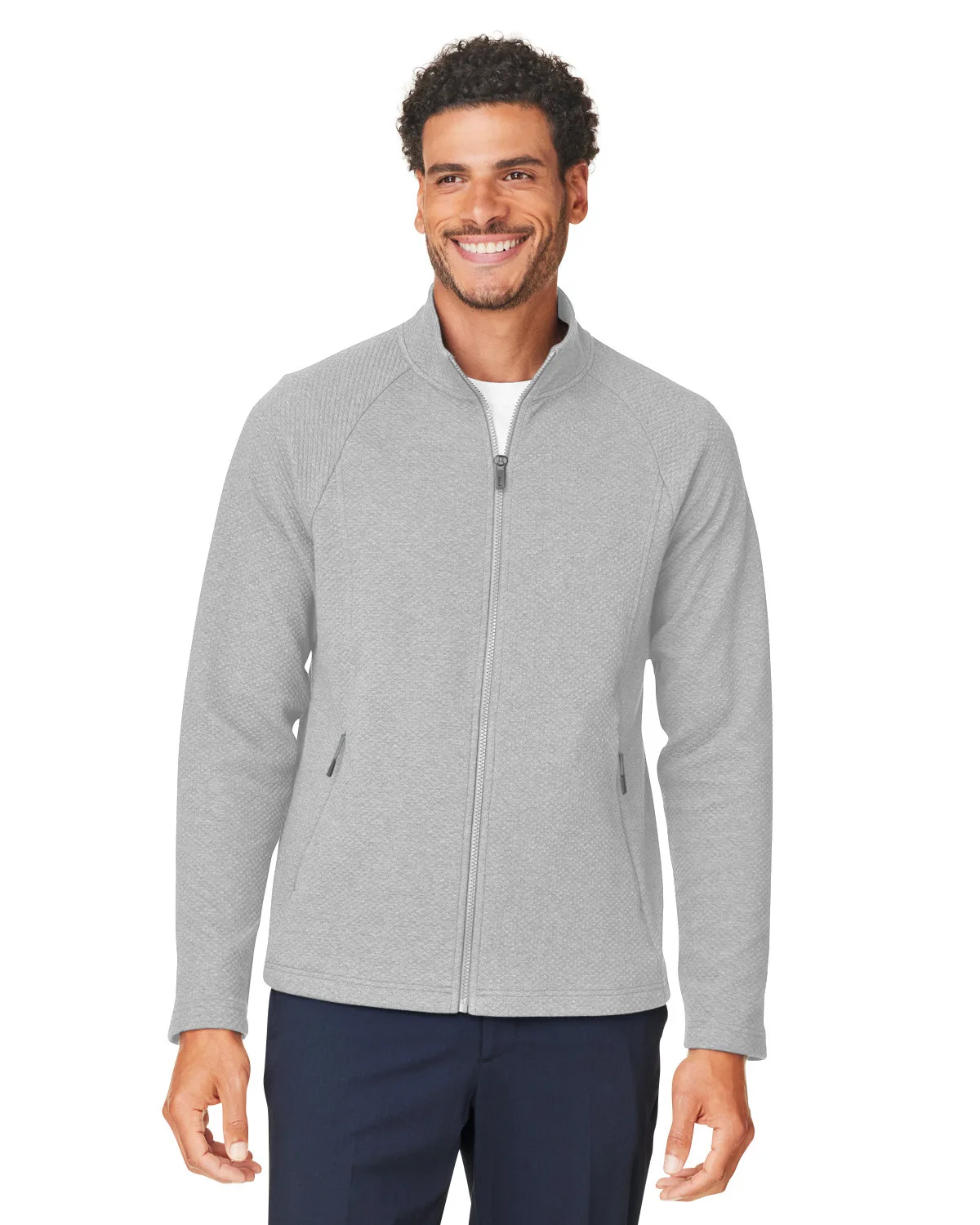 NORTH END® Men's Spirit Textured Full-Zip Jacket view 3