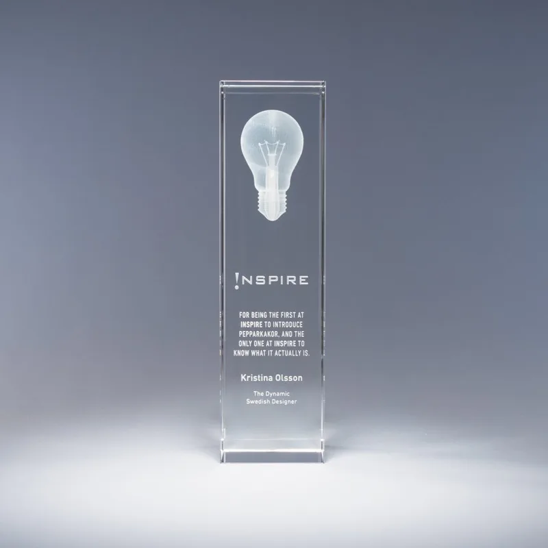11.75" Luminosity Crystal Award w/Prestige Base