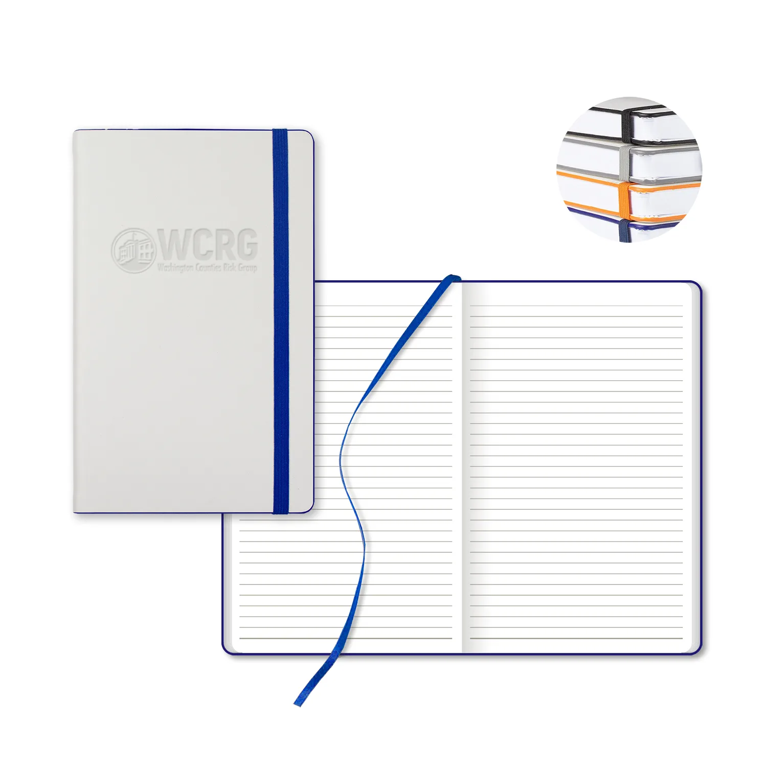 Castelli White Laser Medio Lined White Page Journal view 5
