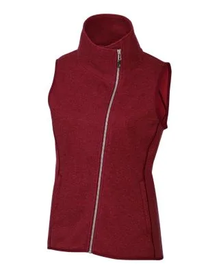 Cutter & Buck Mainsail Sweater Knit Womens Asymmetrical Vest view 3