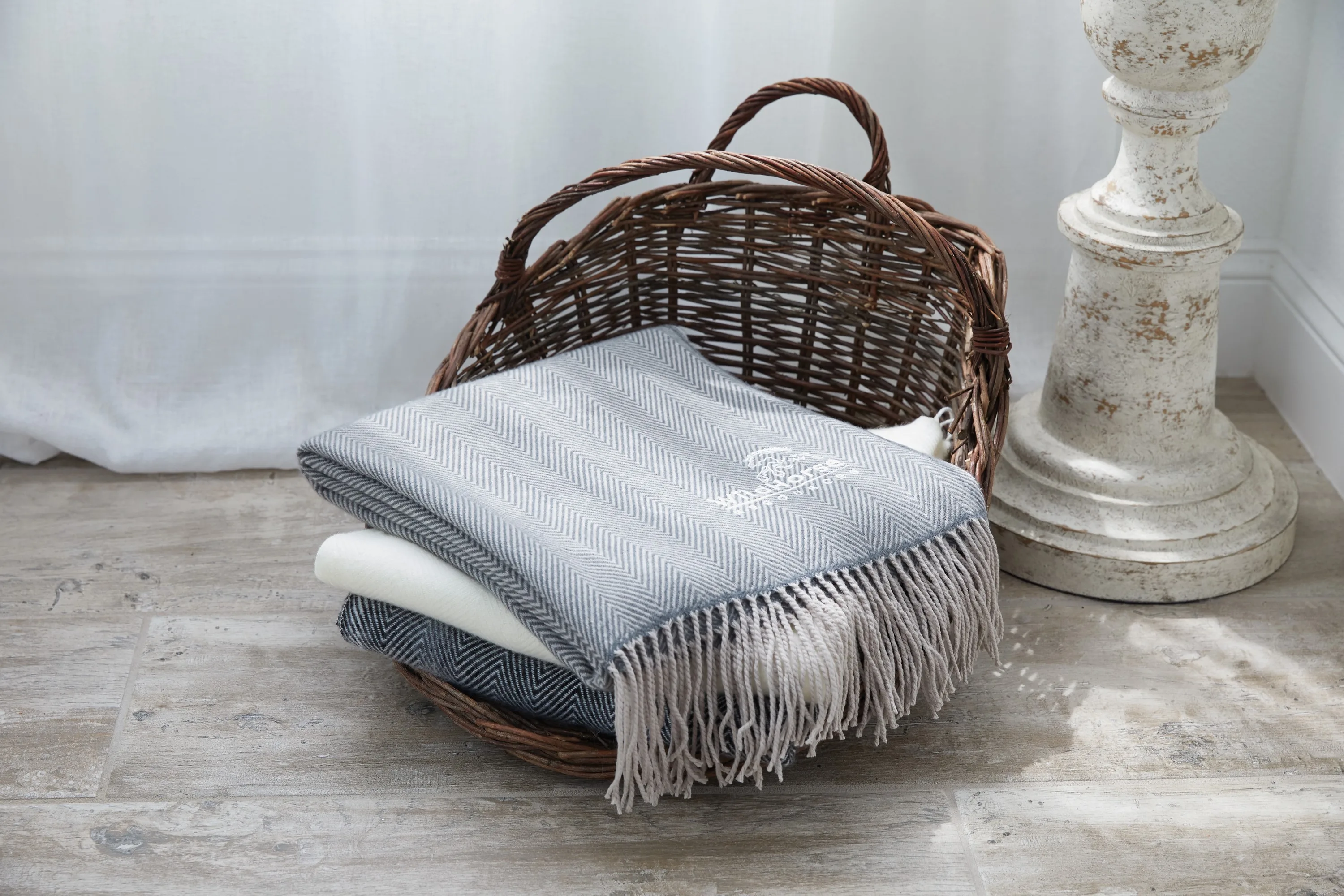 Herringbone Throw (Embroidery) view 3