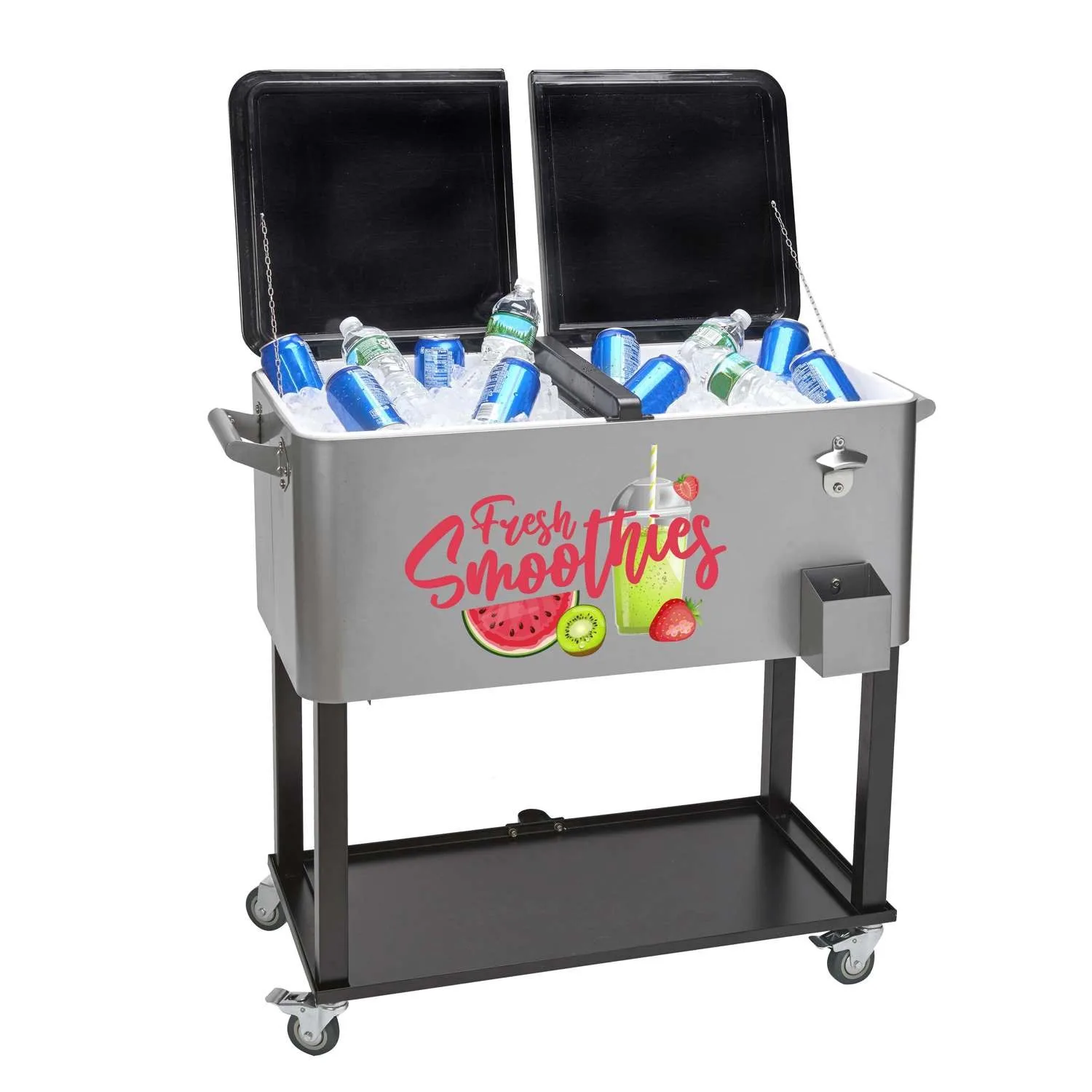 Rolling Cooler Vending Cart, Front Imprint view 3