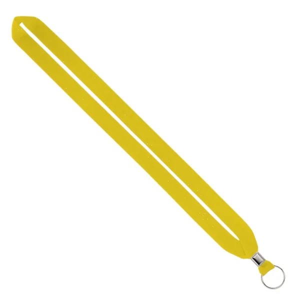 IMPORT Rush 3/4" Polyester Lanyard with Silver Crimp & Split-Ring view 3