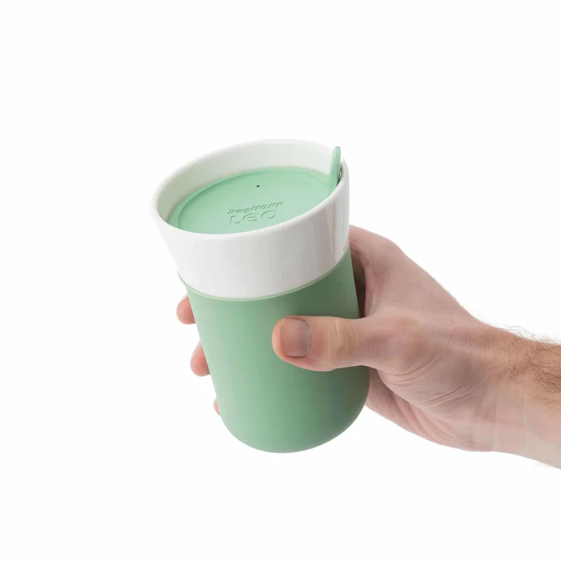 BergHoff® Leo Porcelain Travel Mug 11.16Oz Green