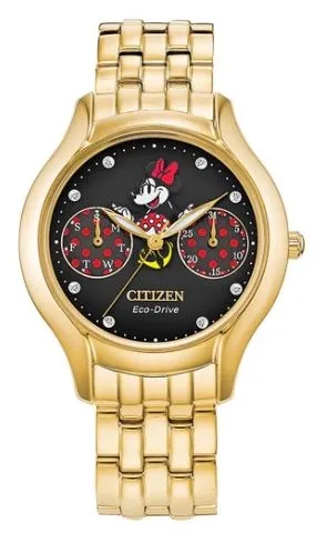 Citizen® Disney® Positively Minnie Eco-Drive® Gold Watch
