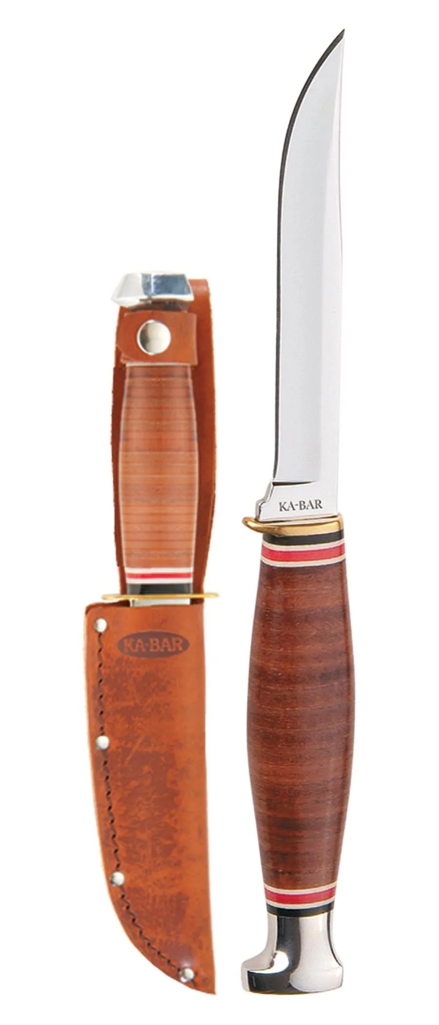 KA-BAR Knives Little Finn Leather Handled Hunters Knife