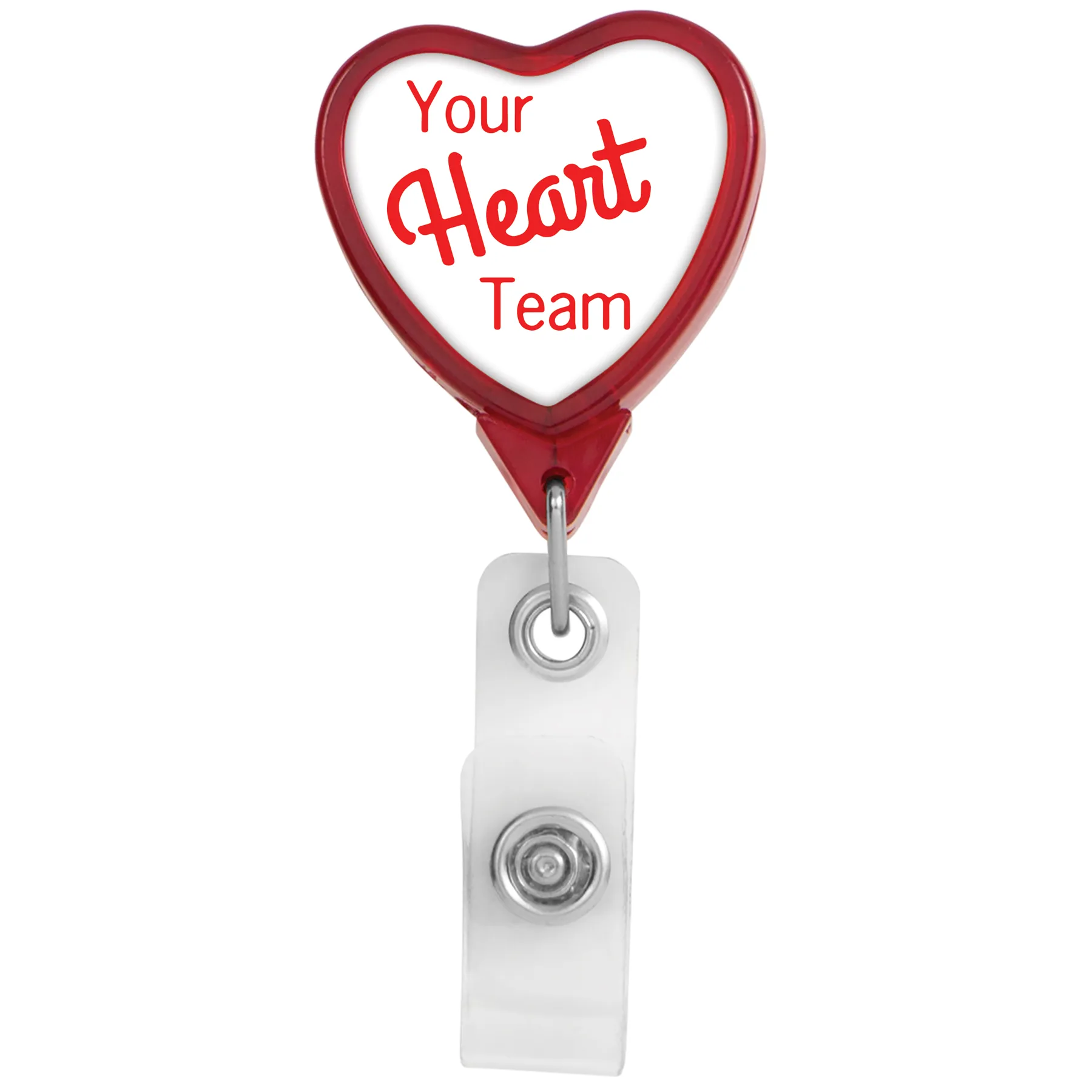 Heart Retractable Badge Reel view 5