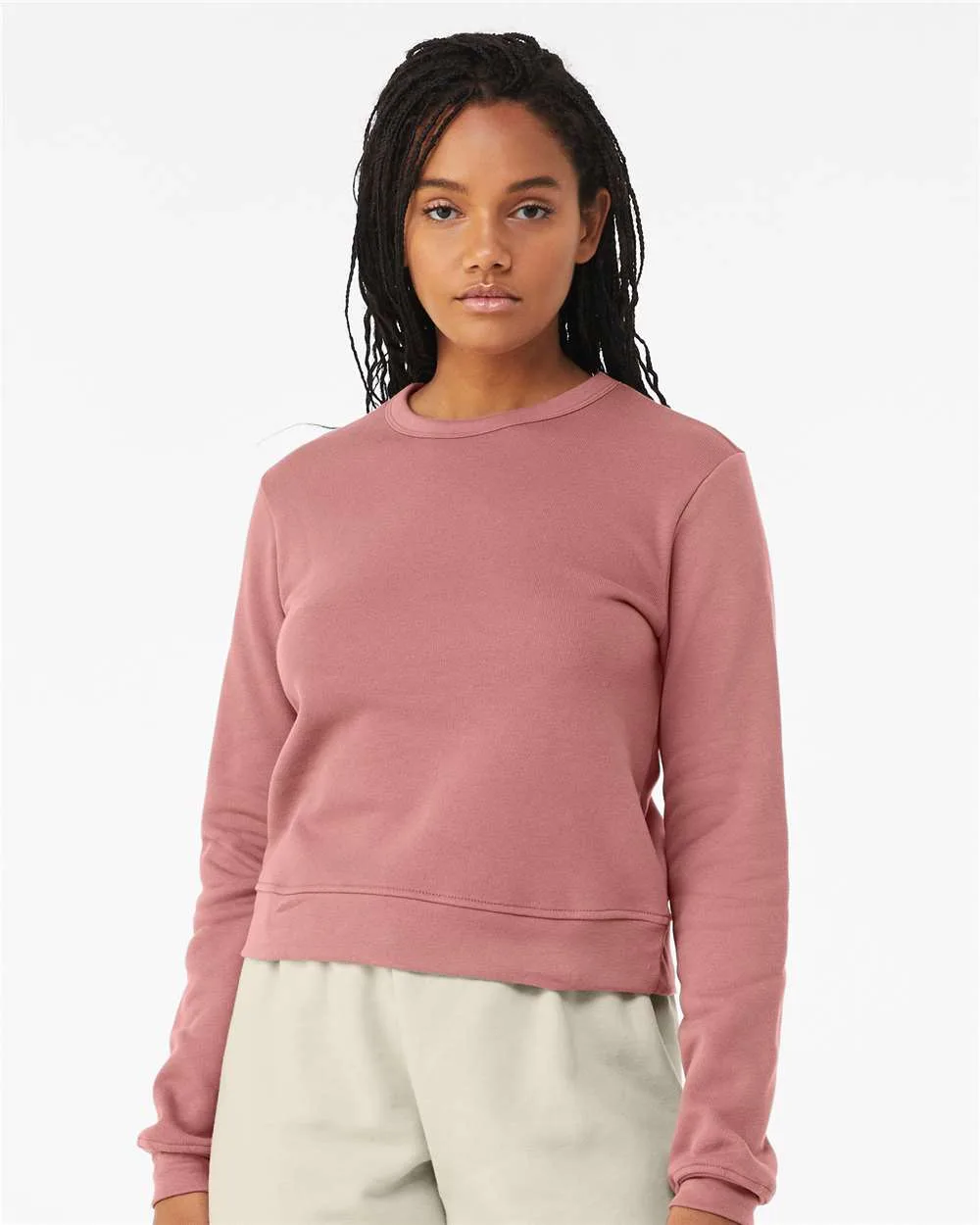 BELLA+CANVAS® Women's Sponge Fleece Classic Crewneck Pullover view 6