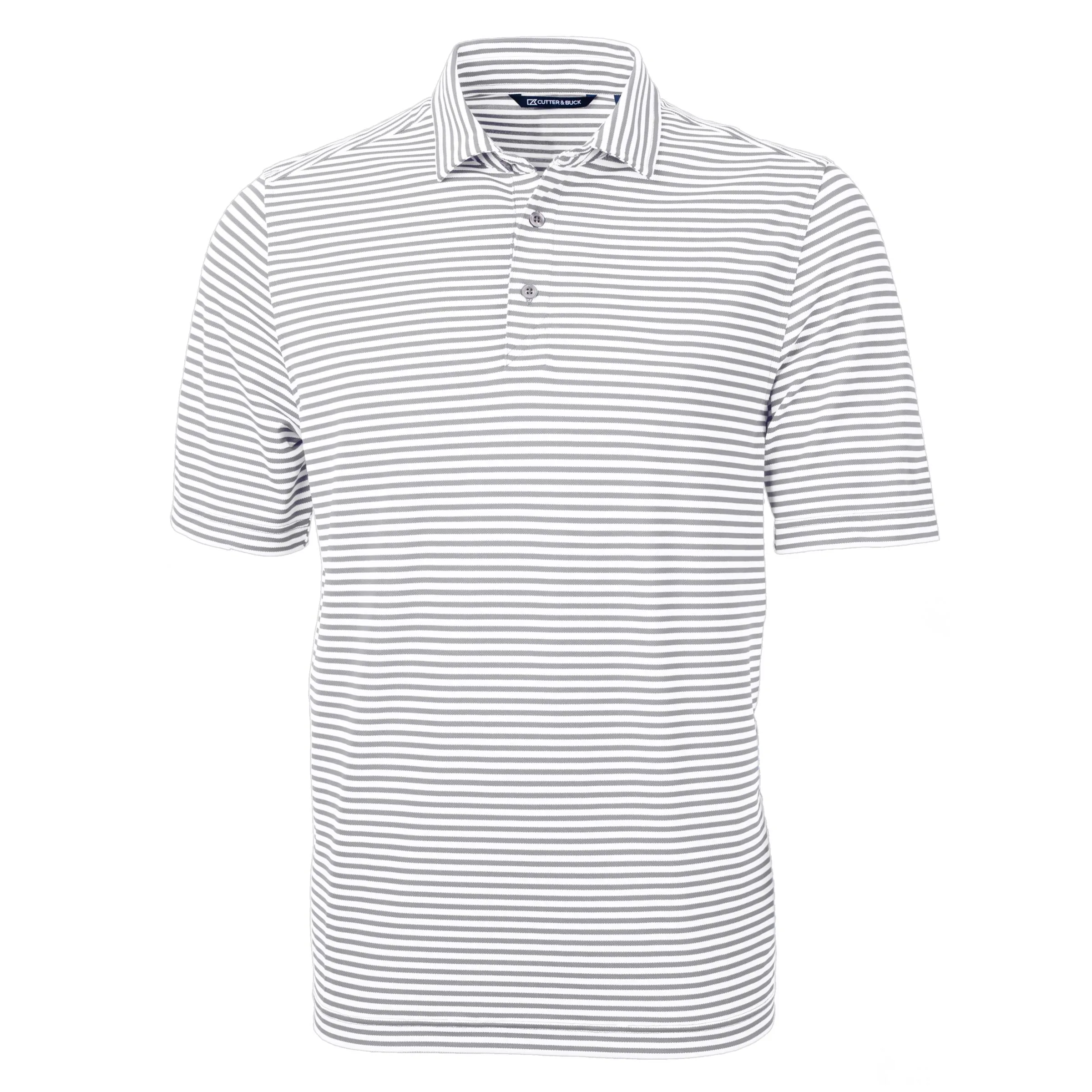 Cutter & Buck Virtue Eco Pique Stripe Recycled Mens Big and Tall Polo view 6