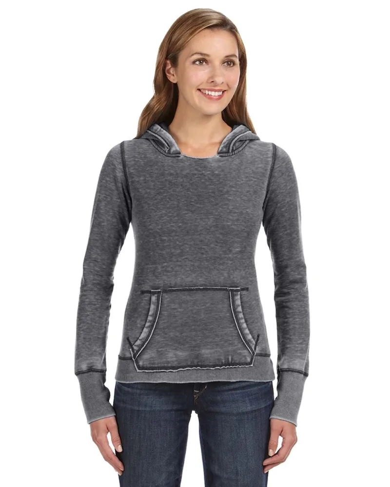 J AMERICA Ladies' Zen Pullover Fleece Hooded Sweatshirt view 2