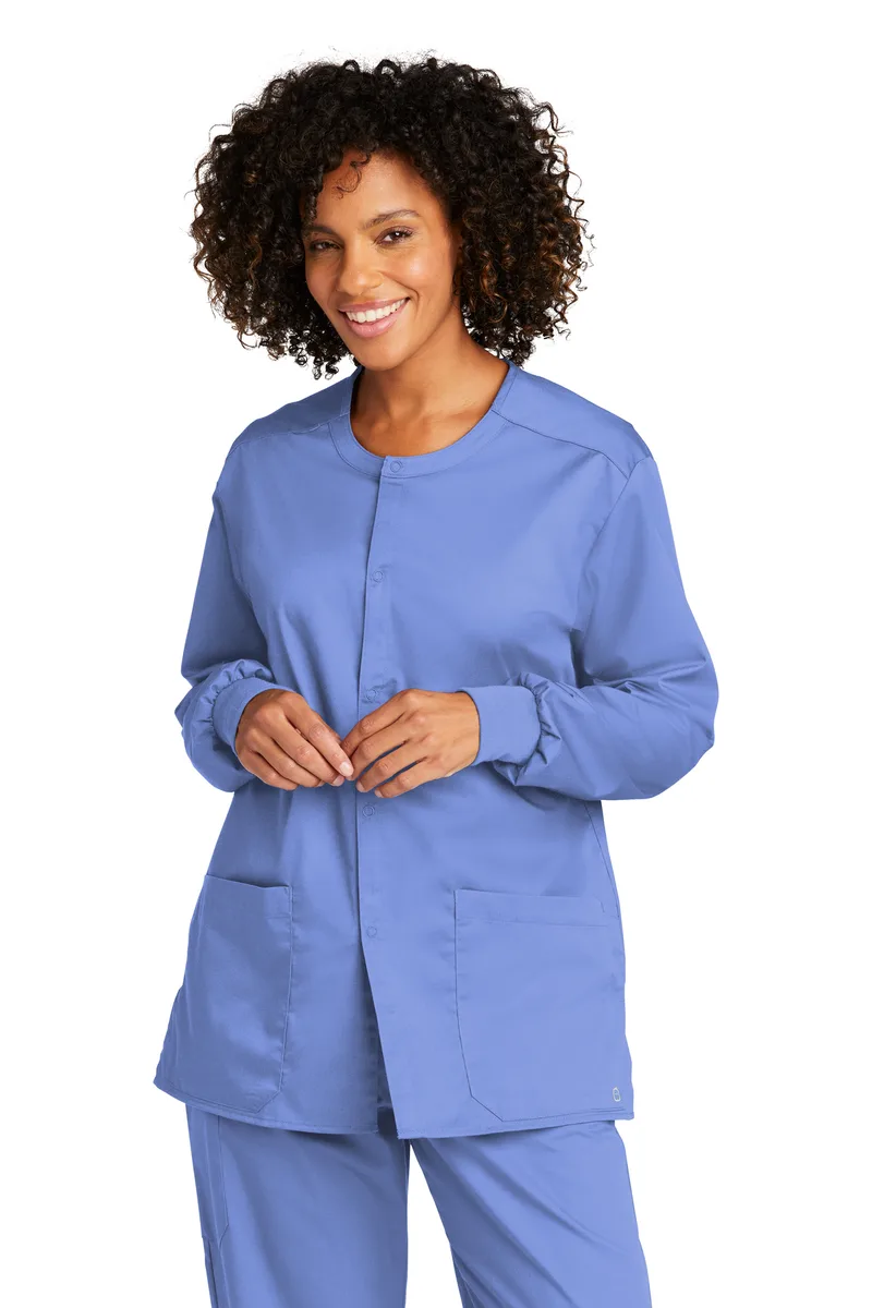 Wink® Unisex WorkFlex Snap-Front Scrub Jacket