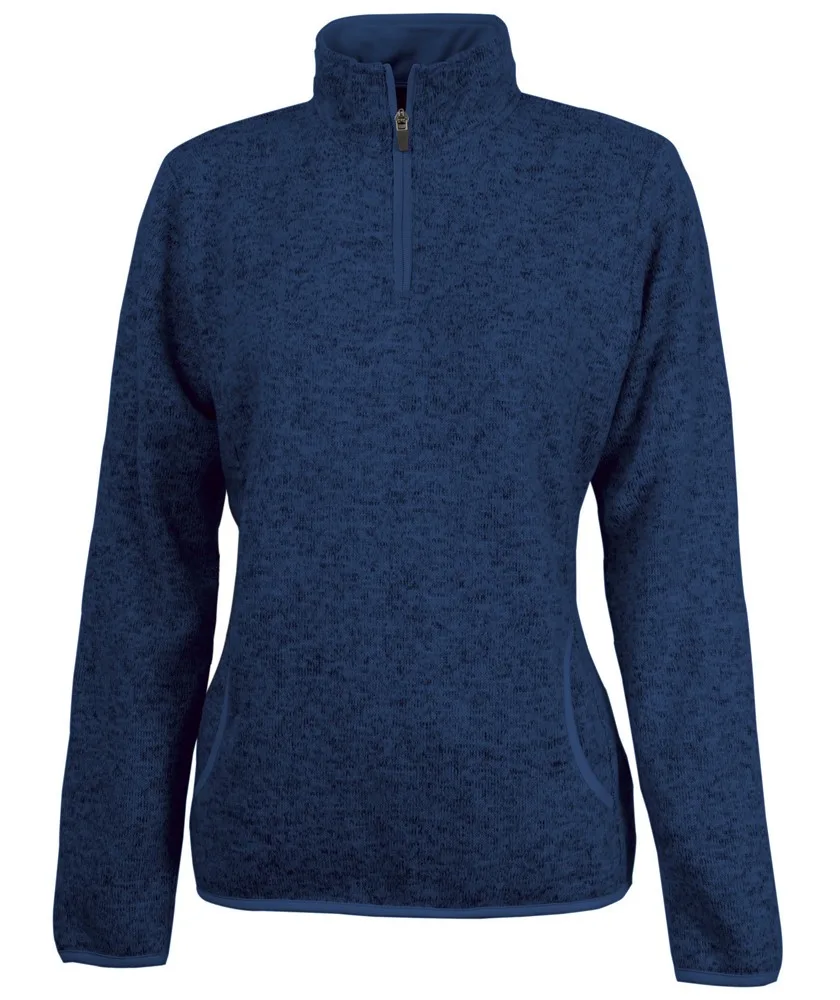 Women's Heathered Fleece Pullover Shirt view 3