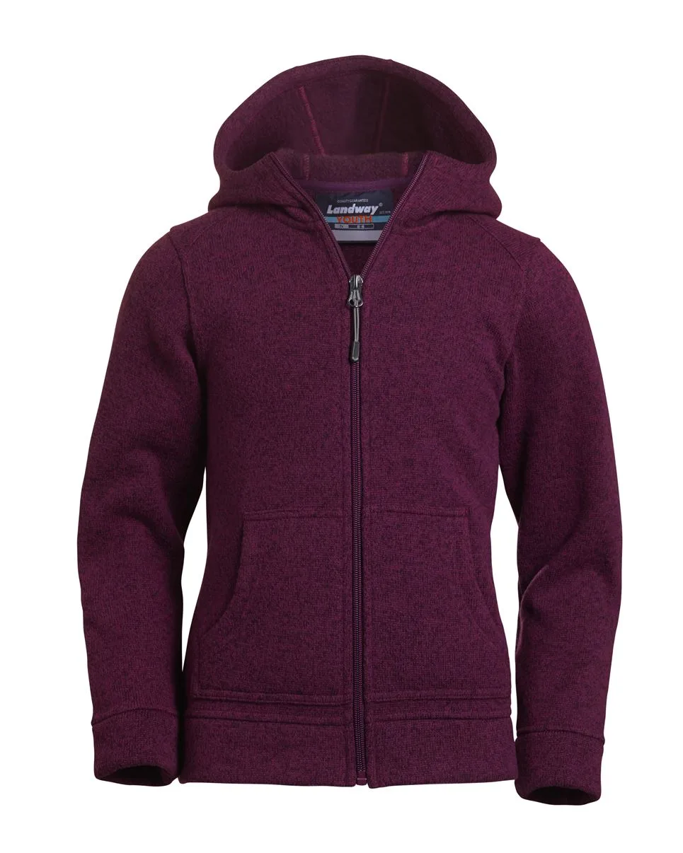 Girls' Ashton Sweater Knit Fleece Jacket view 2