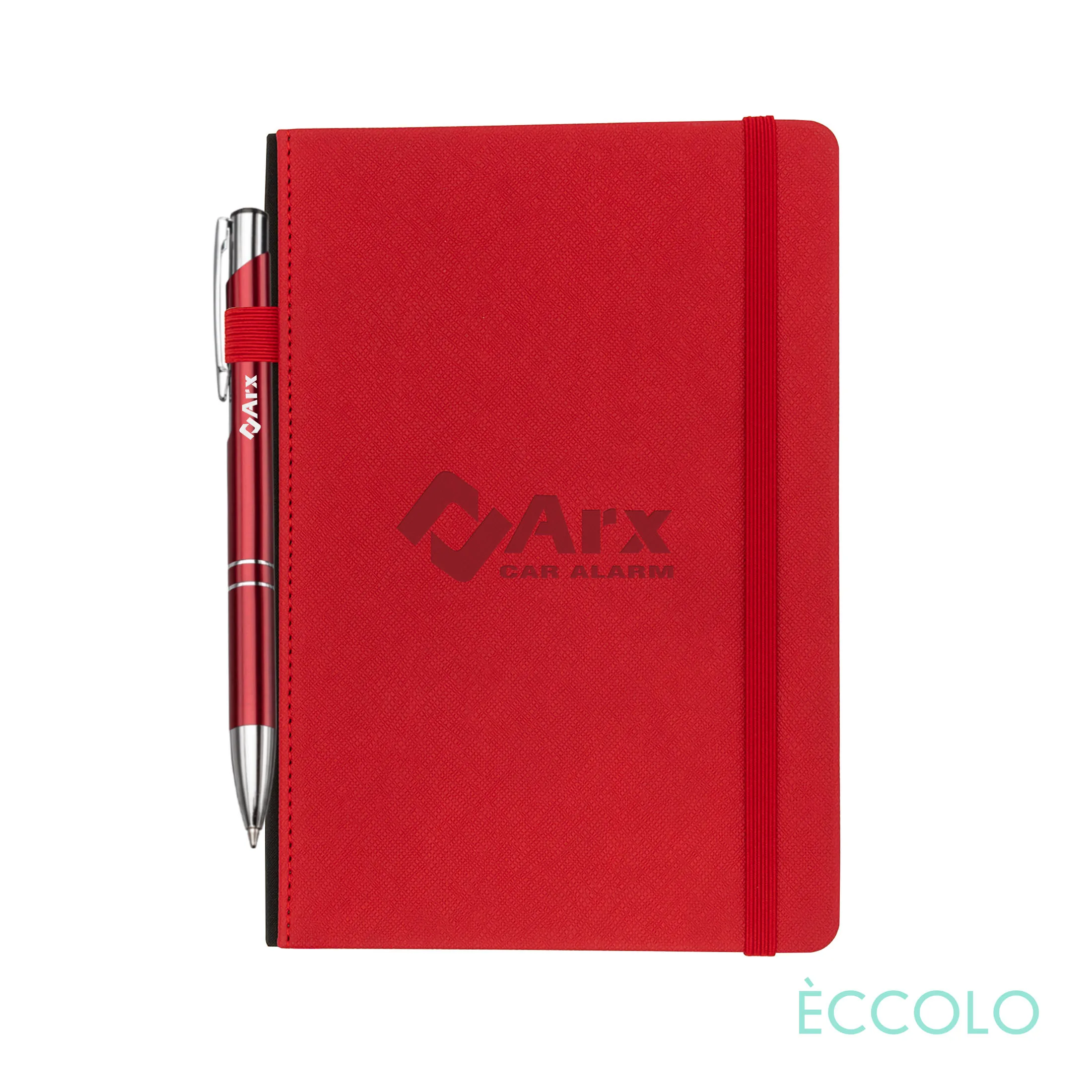 Journal & Clicker Pen, Red PMS 4060/Red