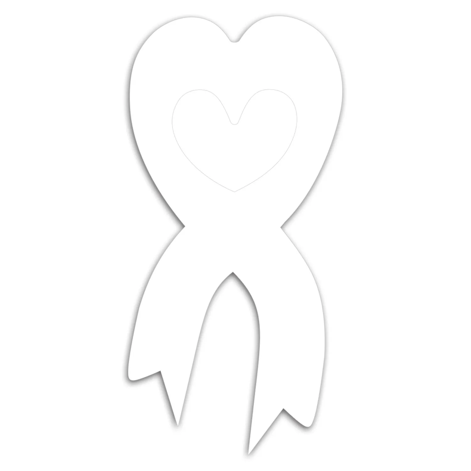 Ribbon Heart Car Sign Magnet view 2