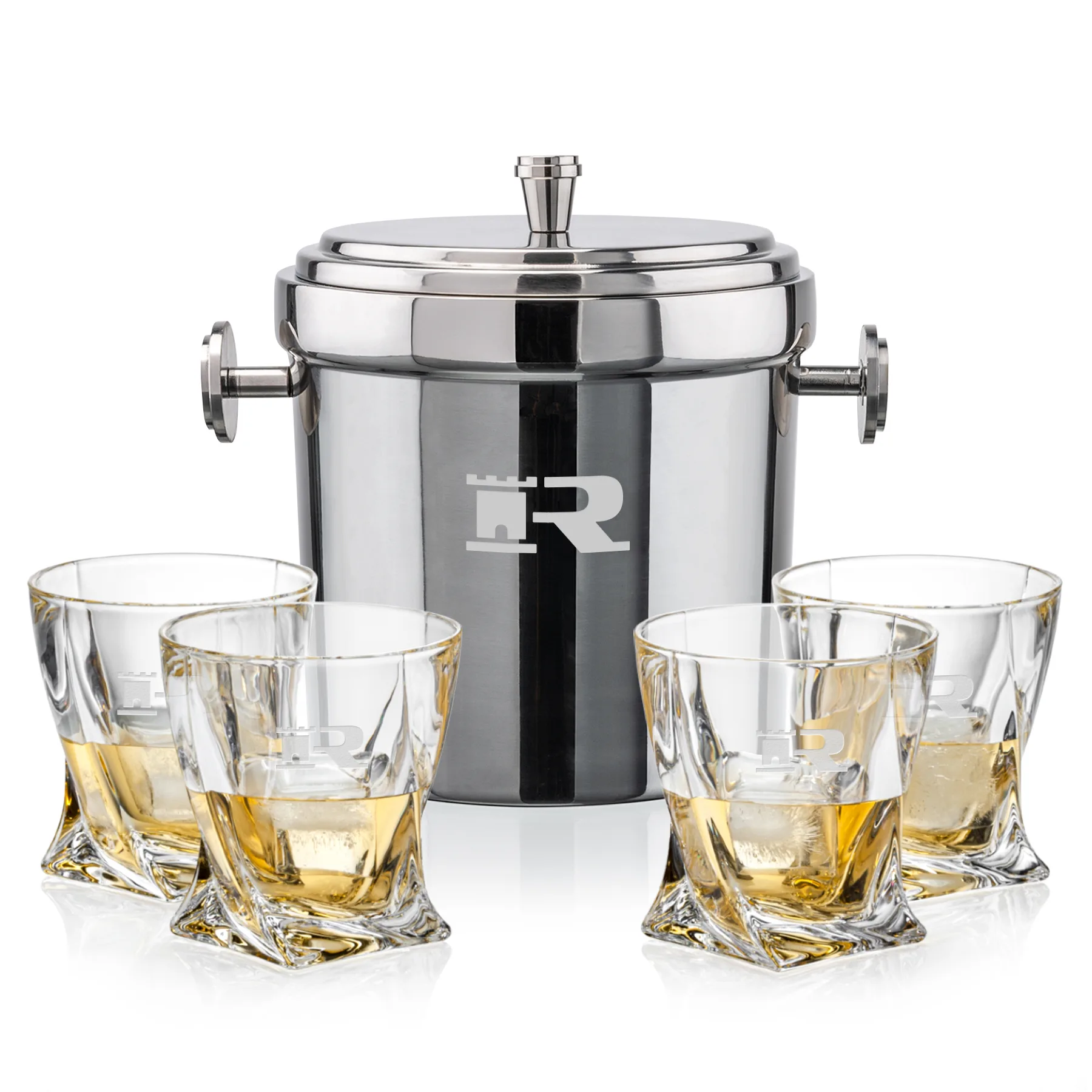 Milano Bucket Set, Laser Engraving, Set of 5