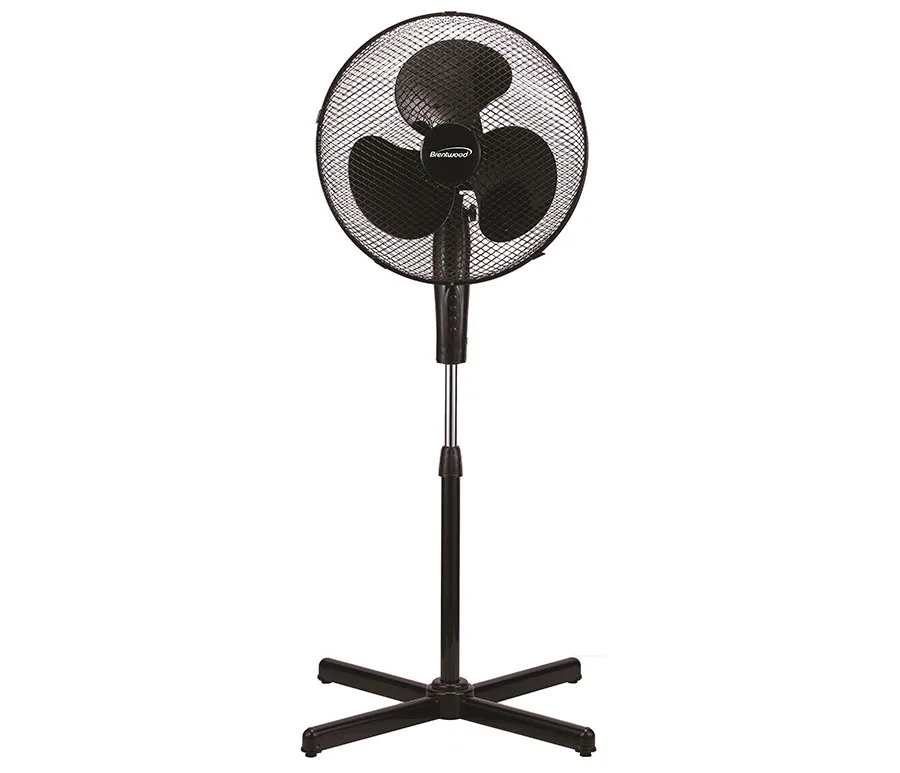 16'' Black 3 Speed Oscillating Stand Fan