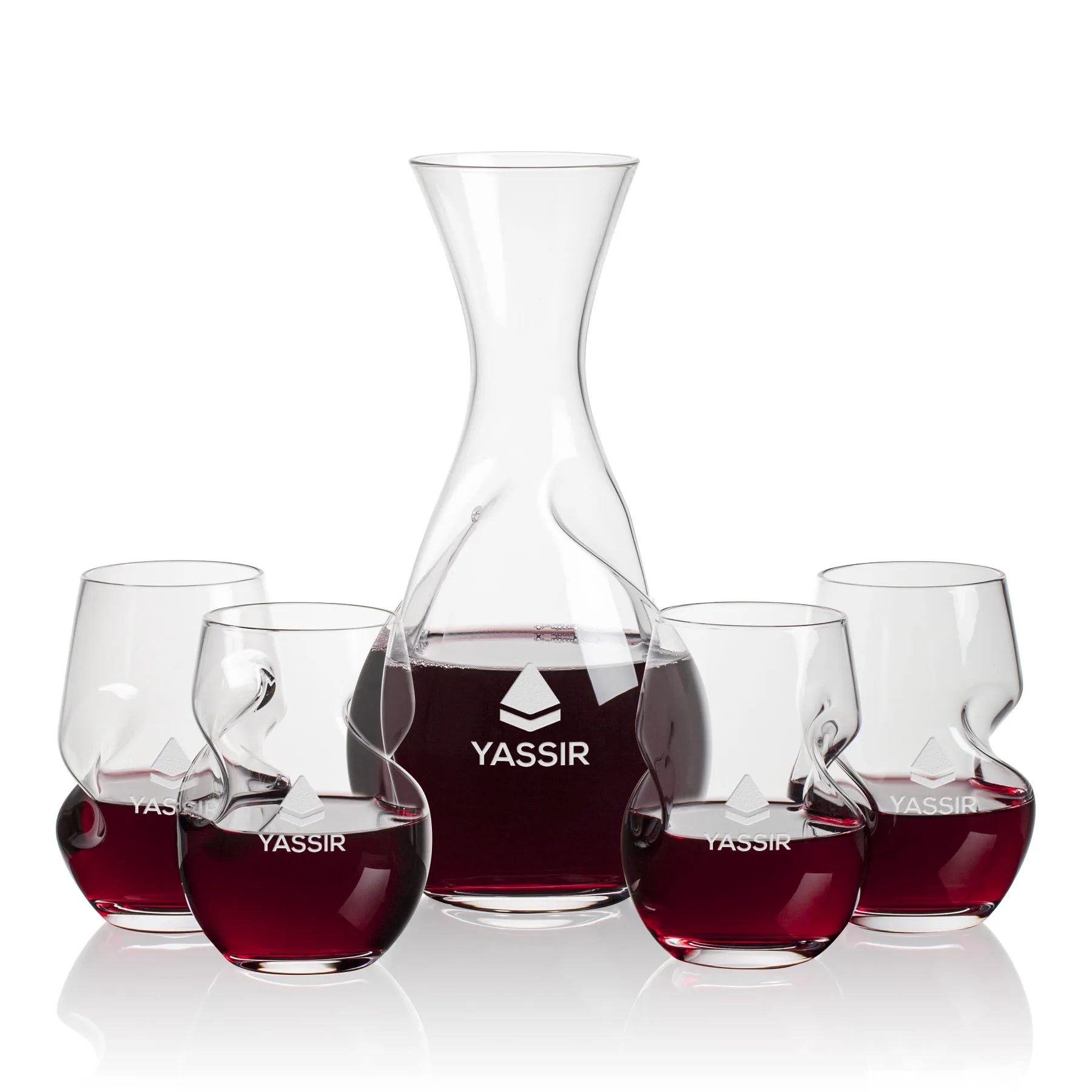 Carafe Stemless Set, Tallandale Wine Set, Carafe & 4 Stemless