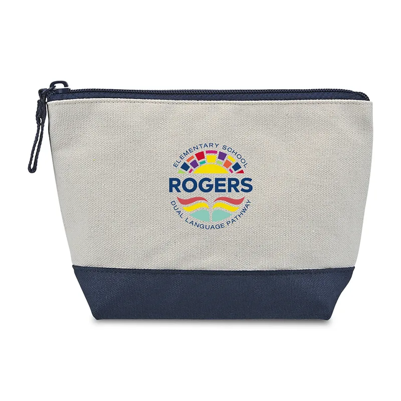 Canvas Zippered Pouch - True Navy