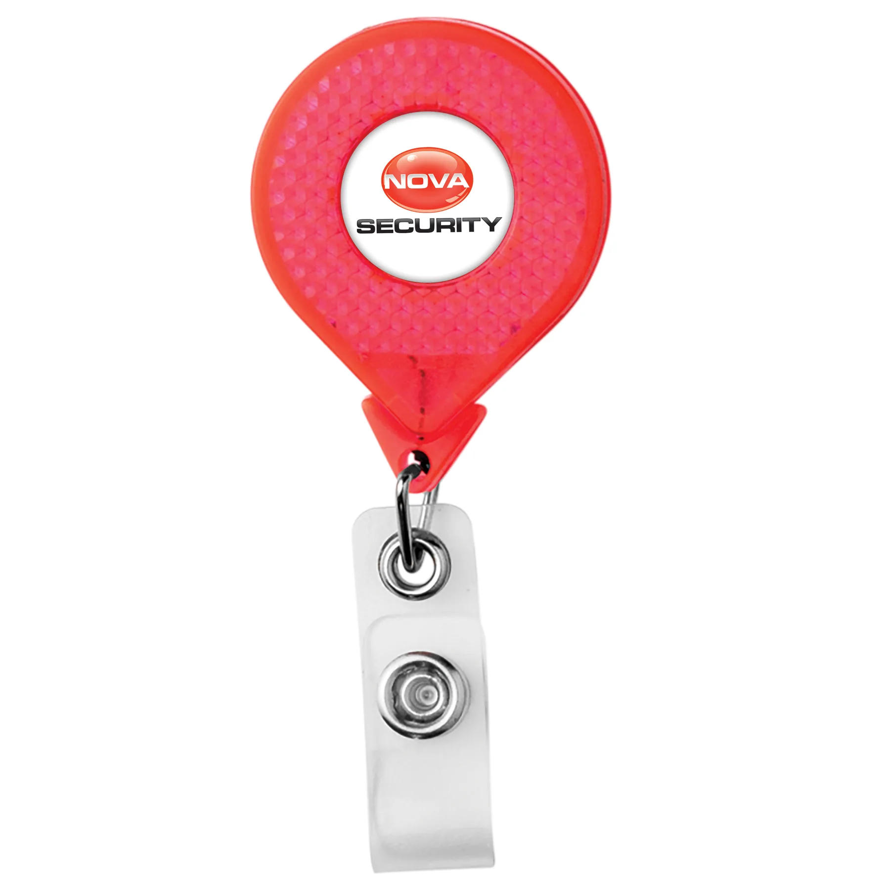 Jumbo Round Reflective Retractable Badge Reel view 6