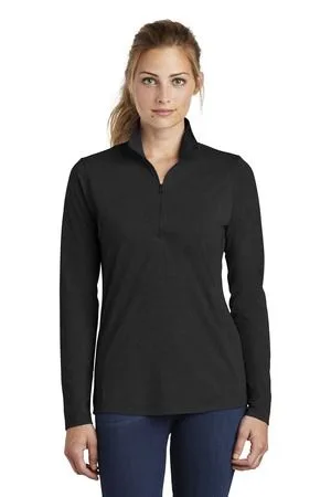 Sport-Tek ® Women's PosiCharge ® Tri-Blend Wicking 1/4-Zip Pullover. view 7