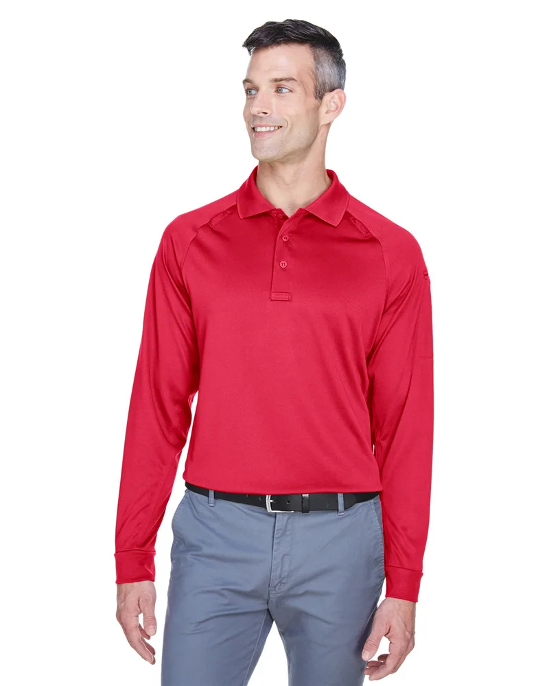 Harriton Men's Advantage Snag Protection Plus Long-Sleeve Tactical Polo Shirt view 6