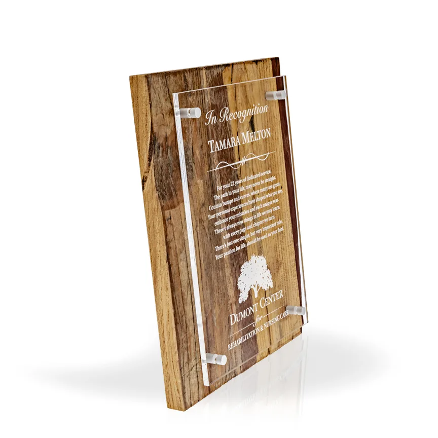 Rustico Reclaimed Wood Plaque Award - Medium view 4